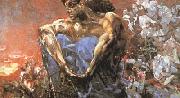 Mikhail Vrubel Seated Demon (mk19) oil painting on canvas